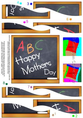 Mothers Day Blackboard Wavy Spiral Side Stacker