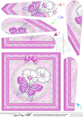 Fluttery Butterfly Quick Card with Fan Pyramage Topper