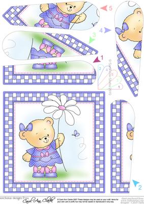 Rosie's Flower Quick Card with Fan Pyramage Topper