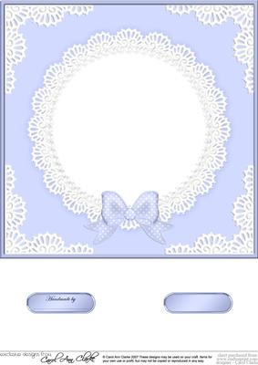 8 x 8 Pearls and Lace Card Front