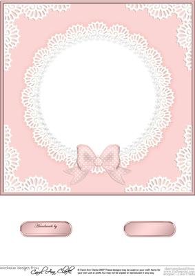 8 x 8 Pearls and Lace Card Front