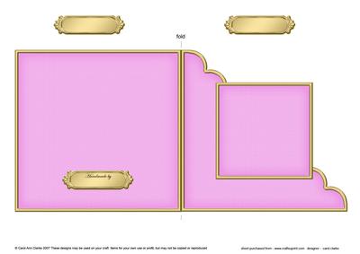 Cut and Fold Corner Card Plain Card Base