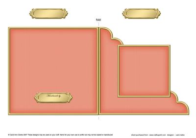 Cut and Fold Corner Card Plain Card Base