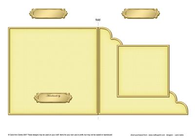 Cut and Fold Corner Card Plain Card Base