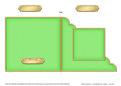 Cut and Fold Corner Card Plain Card Base
