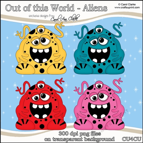 Out of this World - Aliens - CU4CU Digital Clip Art Set