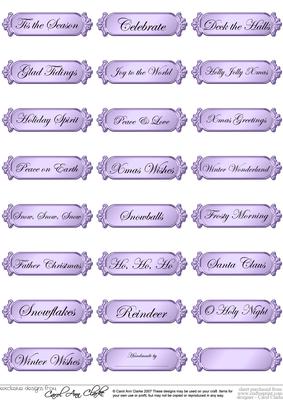 A 2nd Set of Metallic Christmas Greetings Text Plates