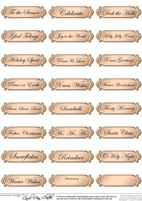 A 2nd Set of Metallic Christmas Greetings Text Plates