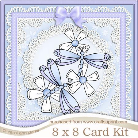 8 x 8 Dreamy Dragonflies Kit with 3D Decoupage
