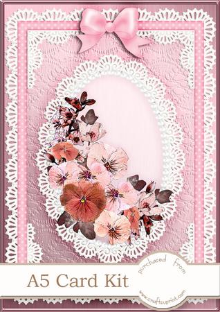 A5 Spring Flowers and Lace Kit with 3D Decoupage