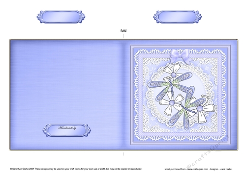 Dreamy Dragonflies - Quick Cut and Fold Card