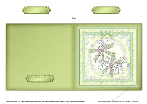 Dreamy Dragonflies - Quick Cut and Fold Card