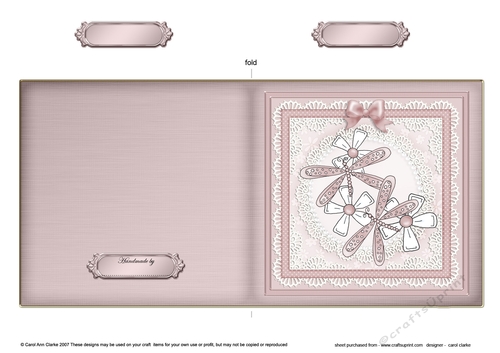 Dreamy Dragonflies - Quick Cut and Fold Card