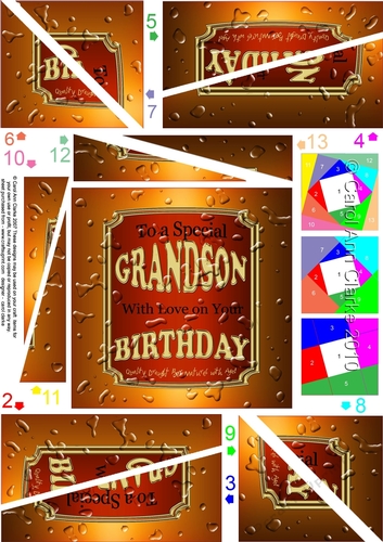 To a Special Grandson With Love on Your Birthday - Beer Twisted Spiral Side Stacker