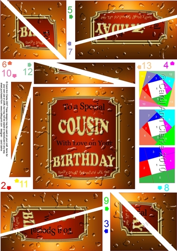 To a Special Cousin With Love on Your Birthday - Beer Twisted Spiral Side Stacker