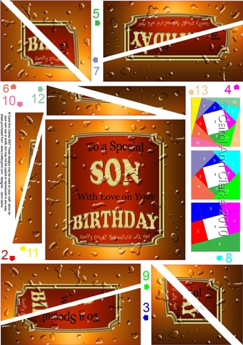 To a Special Son With Love on Your Birthday - Beer Twisted Spiral Side Stacker