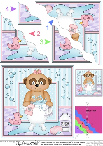 Cute Little Bathtub Meerkat - Wavey Corner Stacker