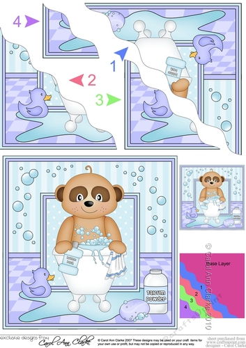 Cute Little Bathtub Meerkat - Wavey Corner Stacker
