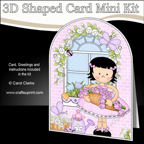 3D Shaped Card  Kit - Country Cottage Girlz Suzi