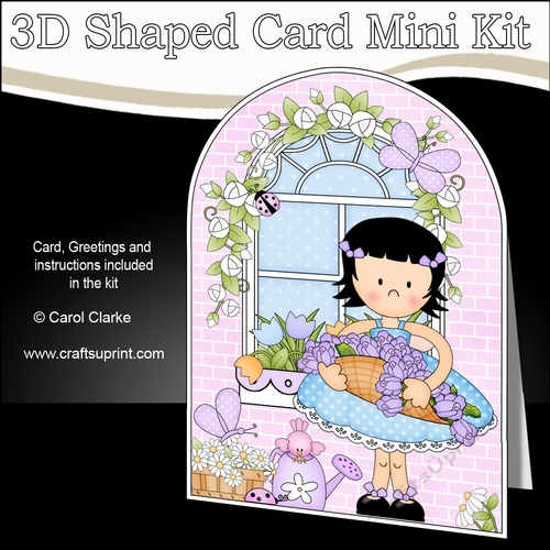 3D Shaped Card  Kit - Country Cottage Girlz Suzi