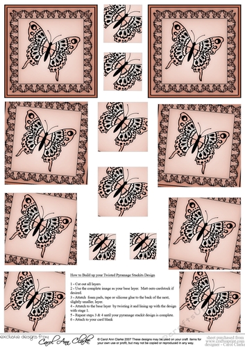 Big Butterfly  - Twisted Pyramage sheet