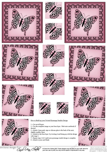 Big Butterfly  - Twisted Pyramage sheet