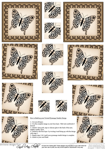 Big Butterfly  - Twisted Pyramage sheet