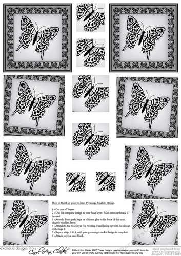 Big Butterfly  - Twisted Pyramage sheet