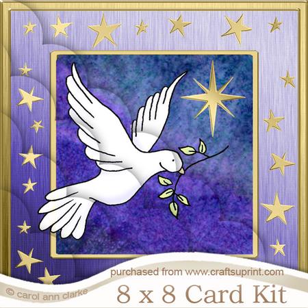 8 x 8 Xmas Dove Kit with Scalloped Corners