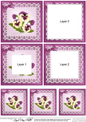 Pansy on Butterfly Lace - Tunnel Topper