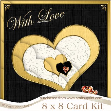 8 x 8 Elegant Hearts Kit with Scalloped Corners