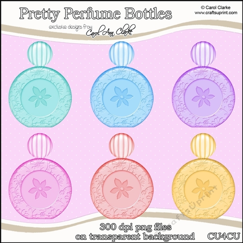 Pretty Perfume Bottles - CU4CU Digital Clip Art Set