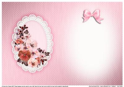 Spring Flowers and Lace Matching Insert A5 Portrait