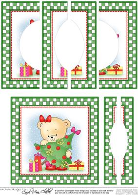 Rosie's Xmas Tree Quick Card with Circle Pyramage
