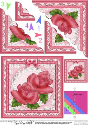 Just Roses Scallop Corner Side Stacker Topper