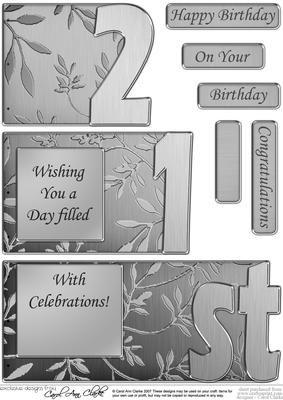 21st Elegant Metallic Book Sheet