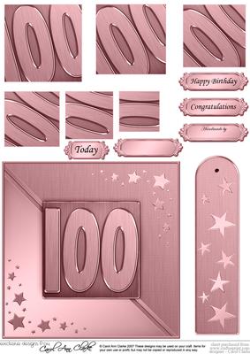 100th Metallic Age Quick Card with Twisted Pyramage
