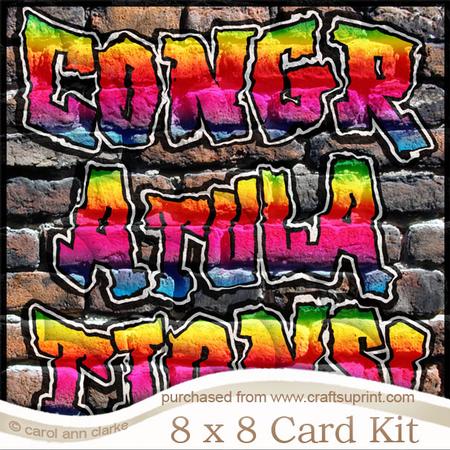 8 x 8 Graffiti Congratulations Kit with Scalloped Corners