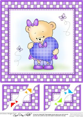 8 x 8 Rosie's Heart Scalloped Corner Topper