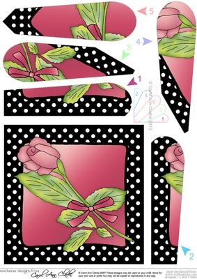 Single Rose - Fan Pyramage Topper