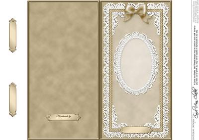 Dl Pearls, Lace and Ribbon Plain Card Base