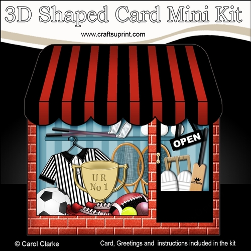 3D Shaped Card Kit - The Bats n Balls Sports shop