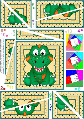 Cute Little Dinosaur Twisted Spiral Side Stacker