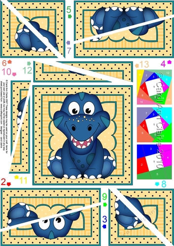 Cute Little Dinosaur Twisted Spiral Side Stacker