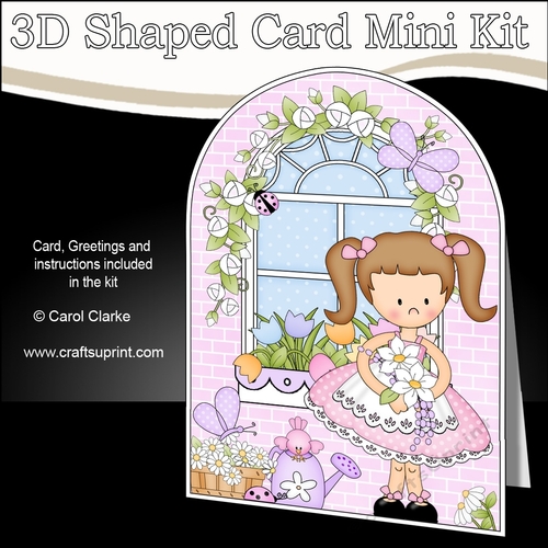 3D Shaped Card  Kit - Country Cottage Girlz Liz