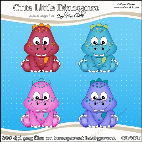 Cute Little Dinosaurs - CU4CU Digital Clip Art Set