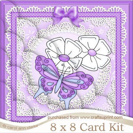 8 x 8 Fluttery Butterfly Kit with Scalloped Corners