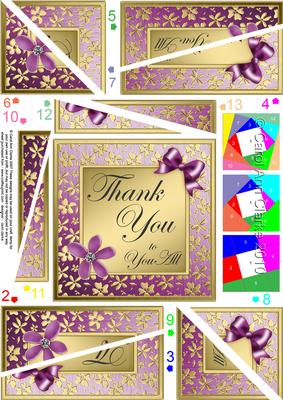 Floral Elegance Thank You Twisted Spiral Side Stacker