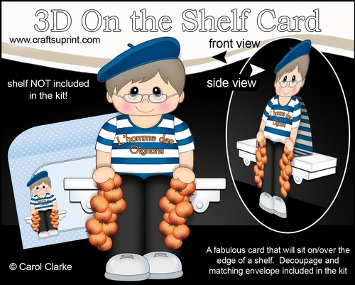 3D On the Shelf Card Kit - LHomme dOignon Kylian is the Onion Seller