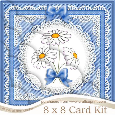 8 x 8 Denim and Daisies Kit with Scalloped Corners
